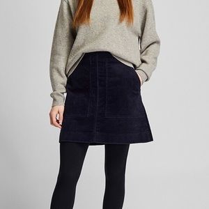 Uniqlo Navy Corduroy Skirt